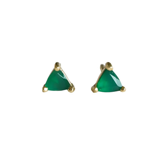 Mini Energy Gem Green Onyx Earring WOMEN - Accessories - Jewelry - Earrings JaxKelly   