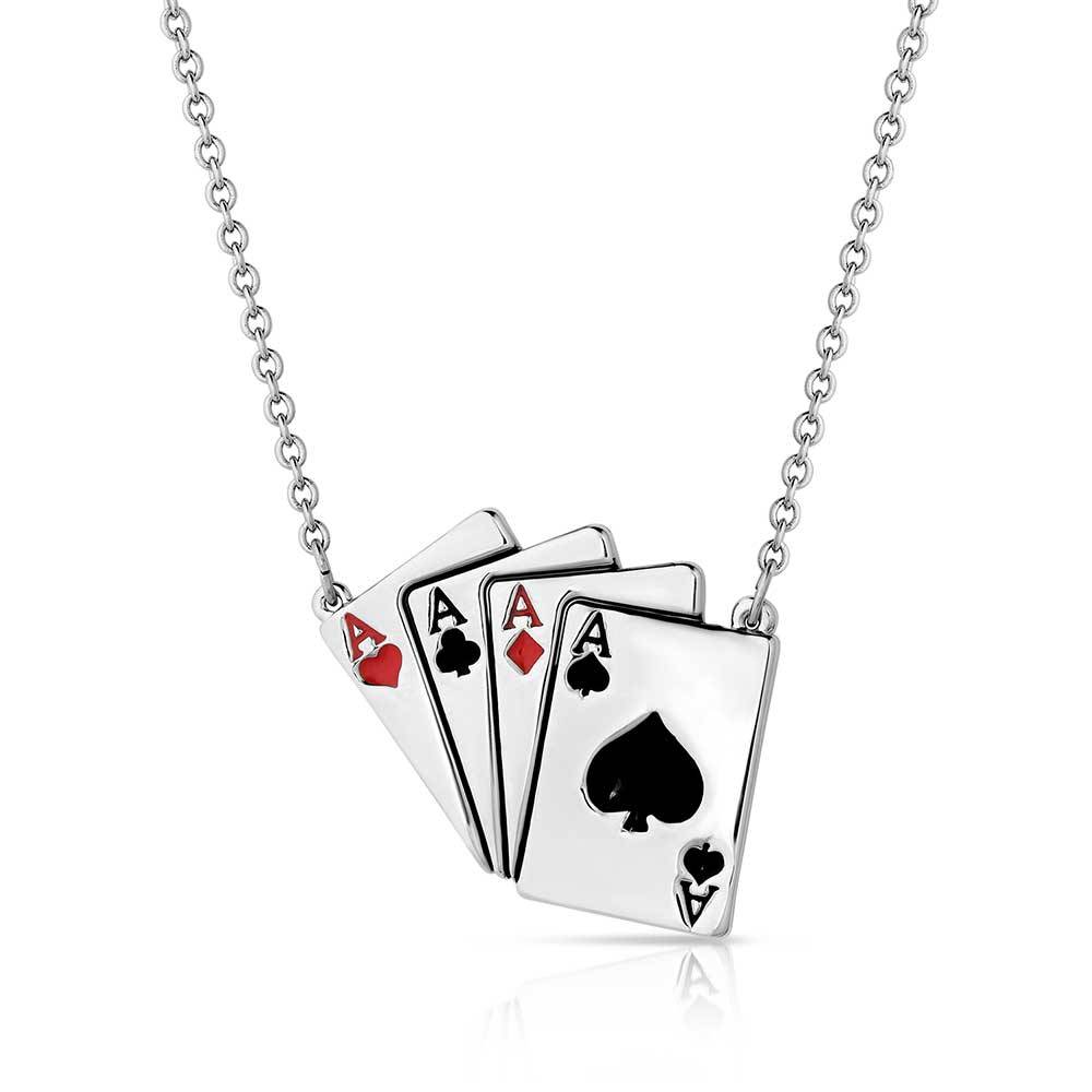 Montana Silversmith Four Of A Kind Aces Necklace