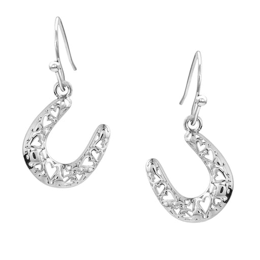 Montana Silvesmiths Heartfelt Luck Horseshoe Earrings WOMEN - Accessories - Jewelry - Earrings Montana Silversmiths   