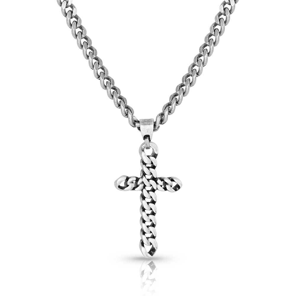 Montana Silversmiths Braided Cross Necklace MEN - Accessories - Jewelry & Cuff Links Montana Silversmiths   
