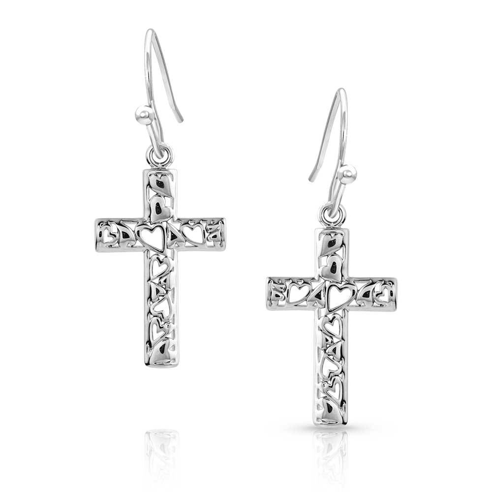 Montana Silversmiths Heartfelt Faith Cross Earrings WOMEN - Accessories - Jewelry - Earrings Montana Silversmiths   