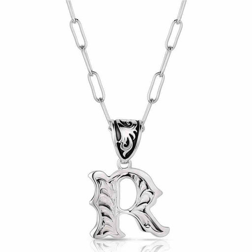 Montana Silversmiths Western Initial Necklace - R WOMEN - Accessories - Jewelry - Necklaces Montana Silversmiths
