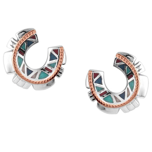 Montana Silversmiths Western Mosaic Horseshoe Earrings WOMEN - Accessories - Jewelry - Earrings Montana Silversmiths   
