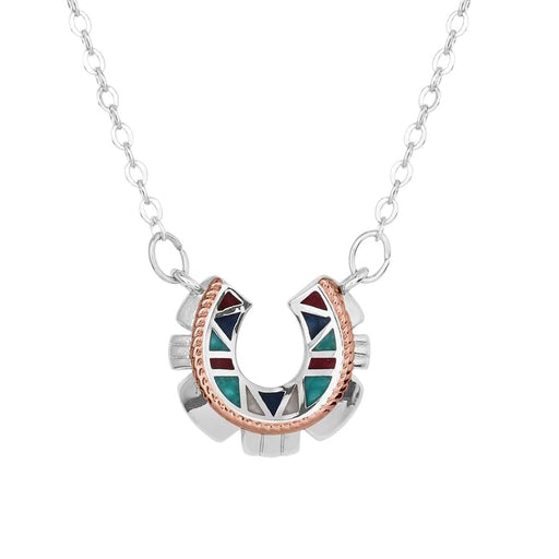 Montana Silversmiths Western Mosaic Horseshoe Necklace WOMEN - Accessories - Jewelry - Necklaces Montana Silversmiths   