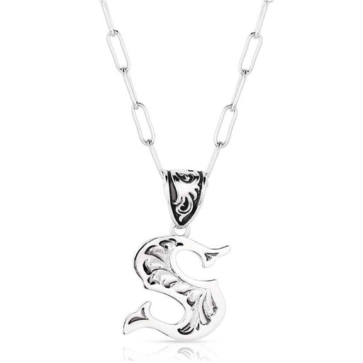 Montana Silversmiths Western Initial Necklace - S WOMEN - Accessories - Jewelry - Necklaces Montana Silversmiths