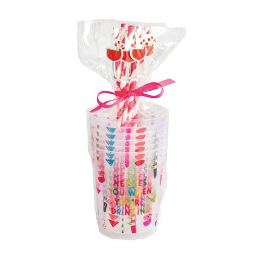 Mud Pie He Sees You When You're Drinking Holiday Party Cup Set HOME & GIFTS - Tabletop + Kitchen - Drinkware + Glassware Mud Pie