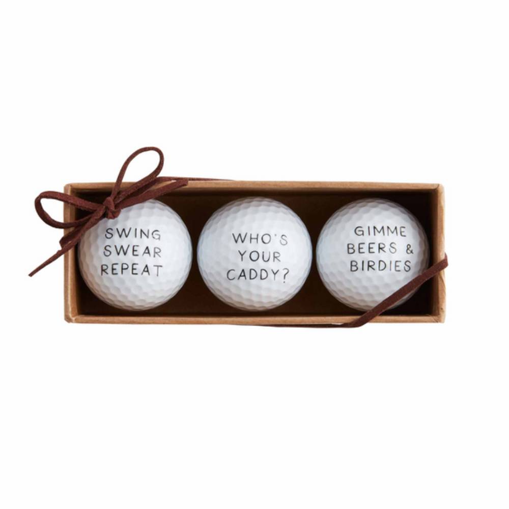 Mud Pie "Who's Your Caddy" Golf Ball Set HOME & GIFTS - Gifts Mud Pie   