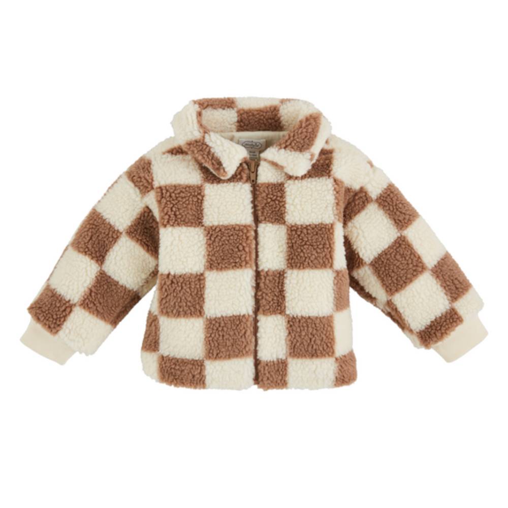 Mud Pie Toddler Check Sherpa Jacket KIDS - Baby - Baby Girl Clothing Mud Pie   