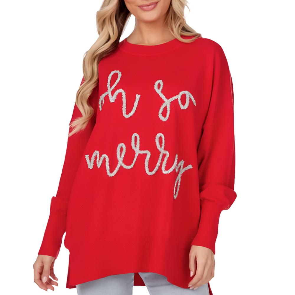 Mud Pie "Oh So Merry" Sparkle Sweater WOMEN - Clothing - Sweaters & Cardigans Mud Pie   