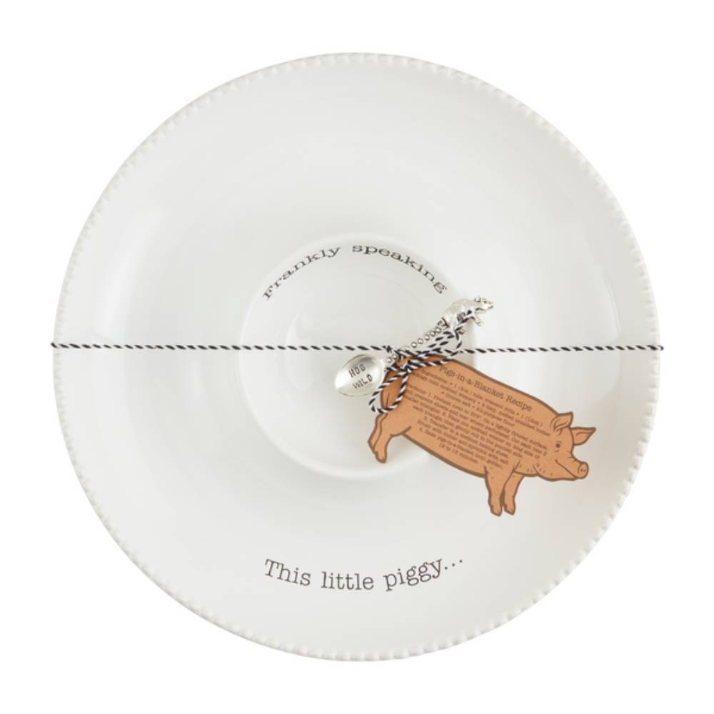 Mud Pie Pig In A Blanket Platter HOME & GIFTS - Tabletop + Kitchen - Serveware & Utensils Mud Pie   