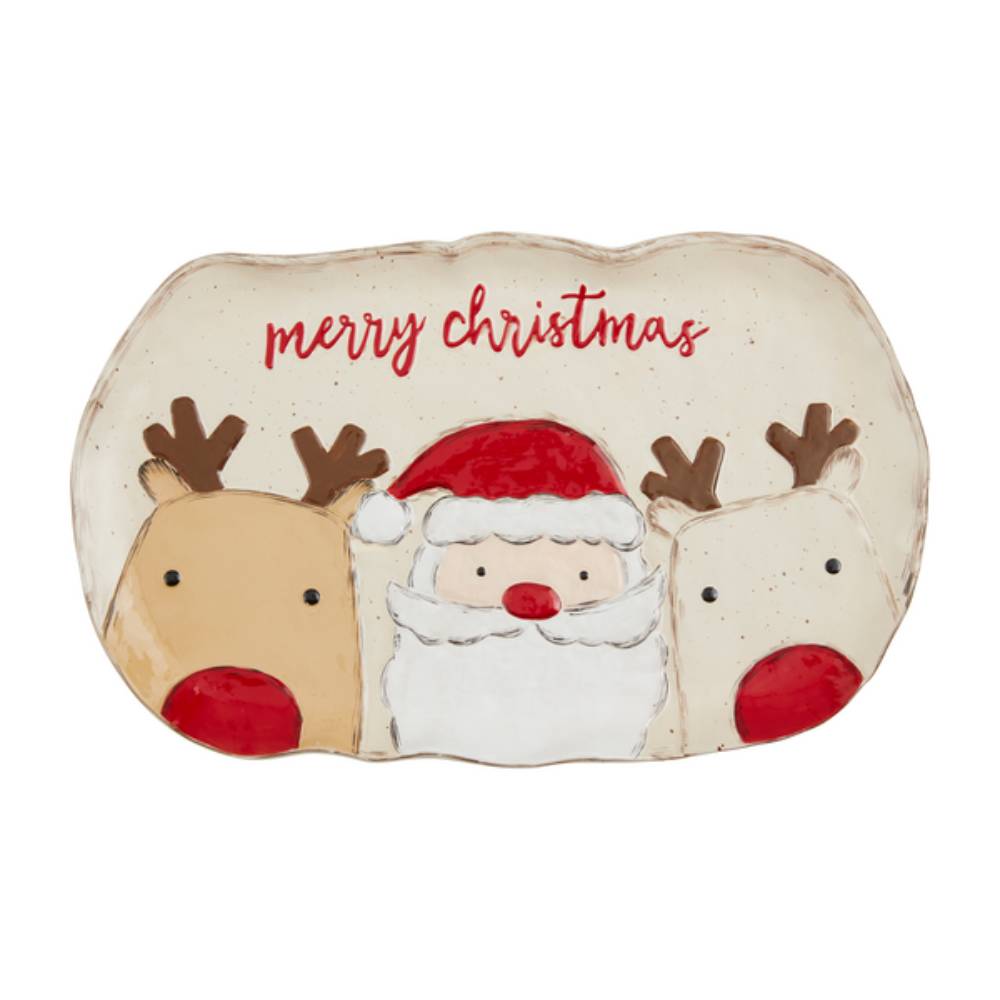 Mud Pie Santa & Friends Platter HOME & GIFTS - Home Decor - Seasonal Decor Mud Pie   