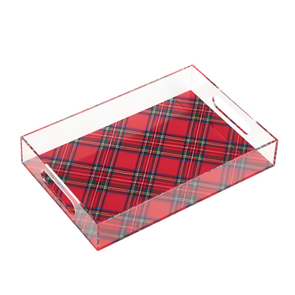 Mud Pie Small Acrylic Tartan Tray