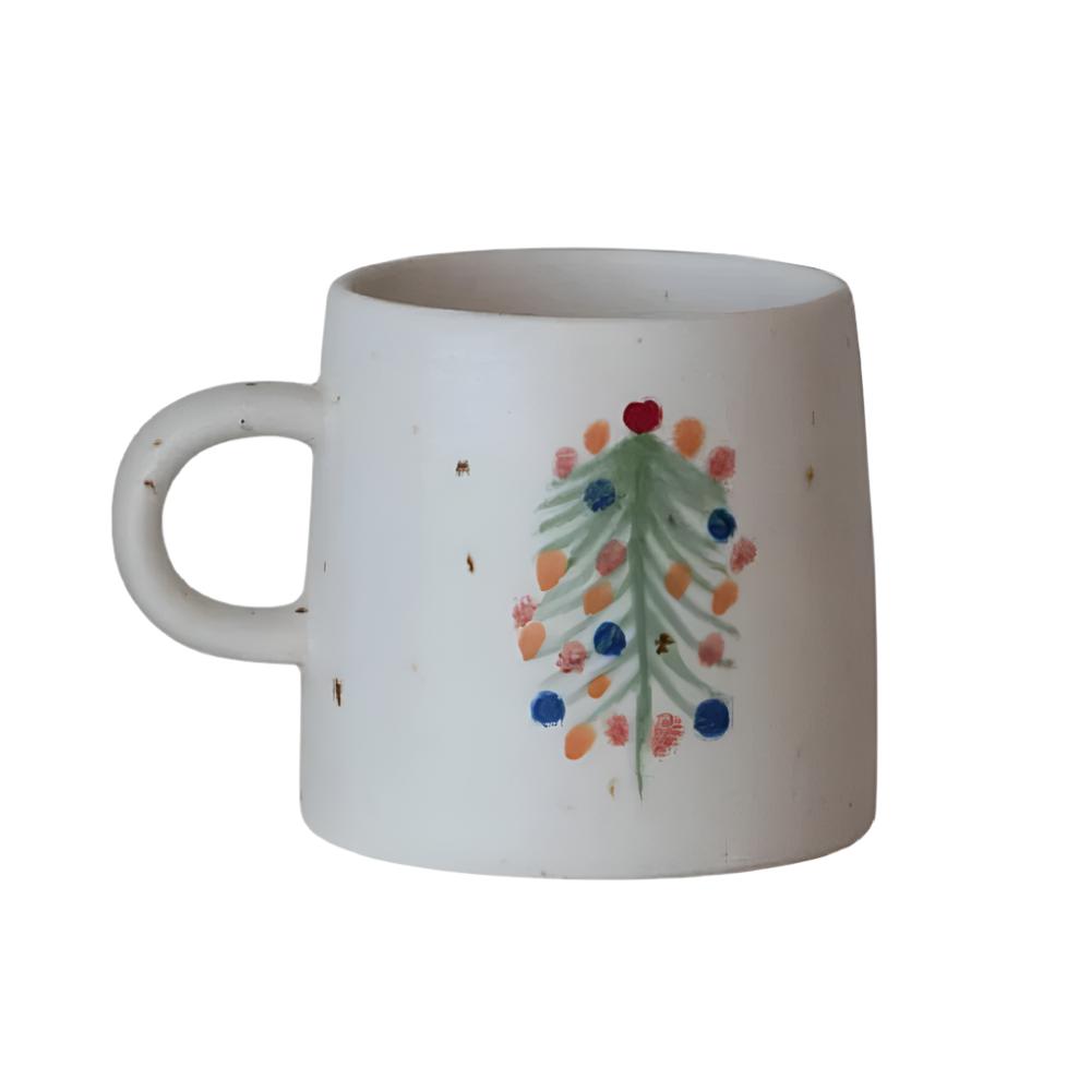 12oz Christmas Tree Stoneware Mug HOME & GIFTS - Home Decor - Seasonal Decor Creative Co-Op   