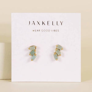 Offset Trio-Amazonite Earring WOMEN - Accessories - Jewelry - Earrings JaxKelly   
