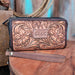 6666 Collection Floral Tooled Leather Wristlet/Clutch WOMEN - Accessories - Handbags - Wallets 6666 Collection   