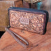 6666 Collection Floral Tooled Leather Wristlet/Clutch WOMEN - Accessories - Handbags - Wallets 6666 Collection   