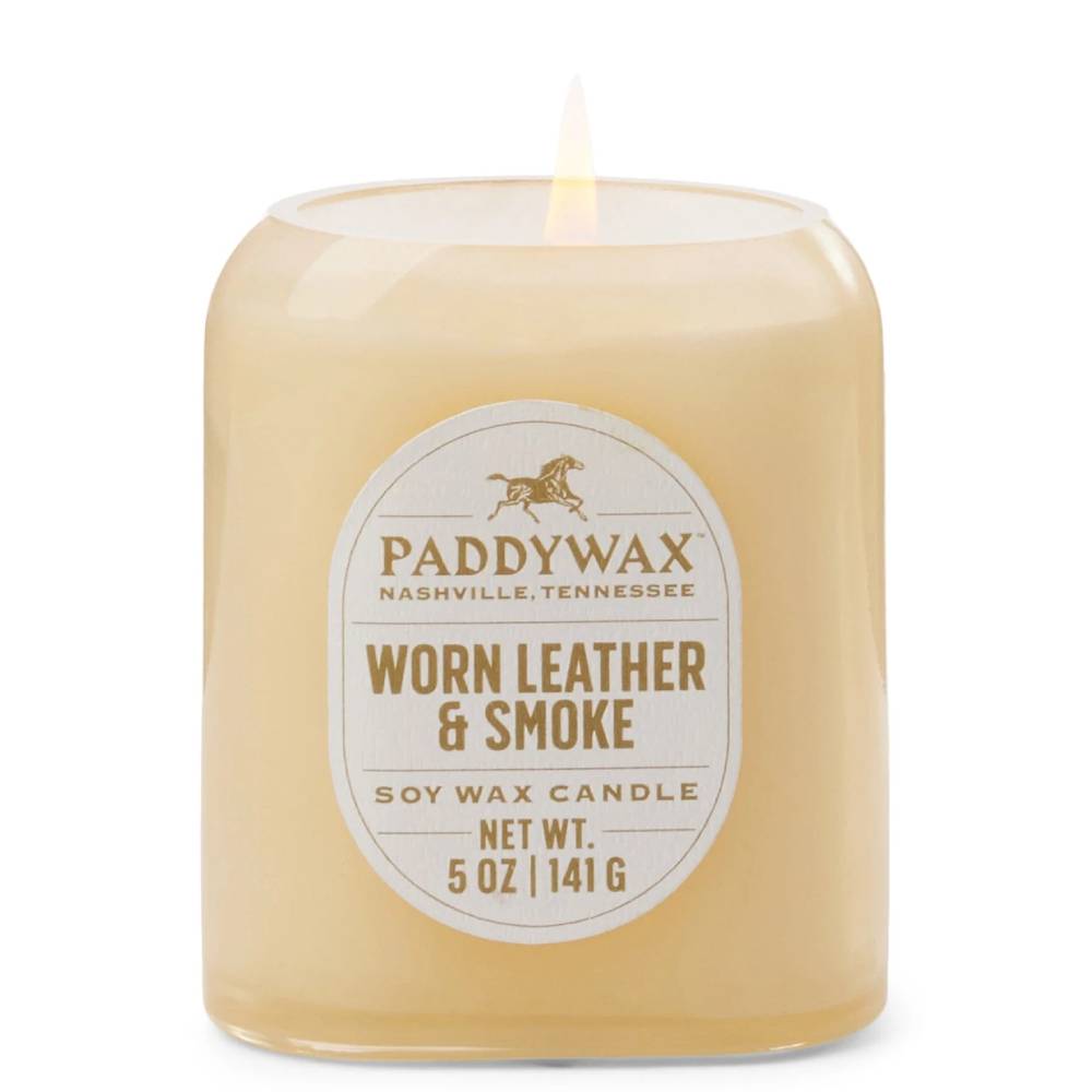 Paddywax Vista 5oz Candle - Worn Leather & Smoke HOME & GIFTS - Home Decor - Candles + Diffusers Paddywax   