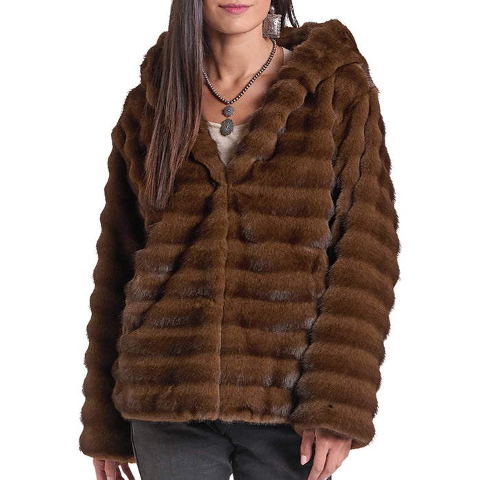 Panhandle Slim Women's Faux Fur Hooded Coat