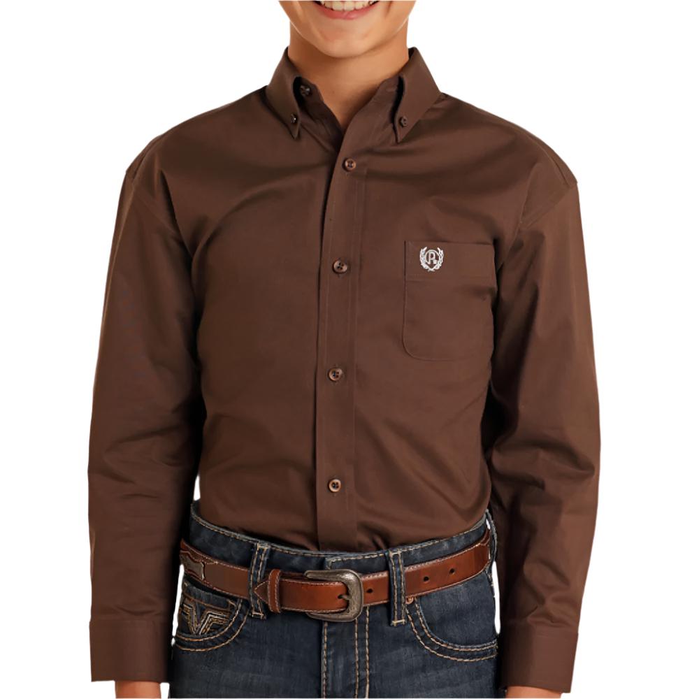 Panhandle Boy's Solid Stretch Shirt KIDS - Boys - Clothing - Shirts - Long Sleeve Shirts Panhandle   