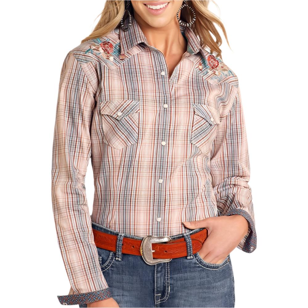 Panhandle Women's Roughstock Ombre Plaid Shirt WOMEN - Clothing - Tops - Long Sleeved Panhandle   