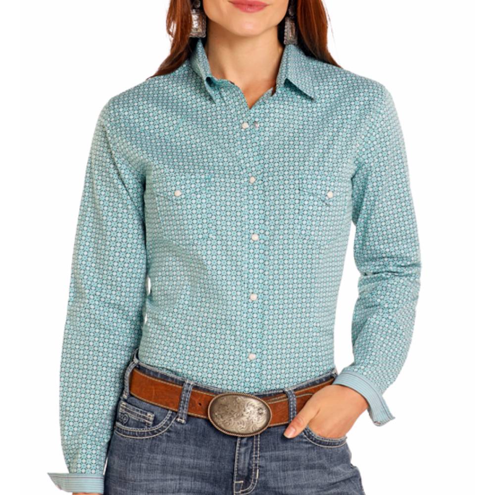 Panhandle Women's Geo Square Shirt WOMEN - Clothing - Tops - Long Sleeved Panhandle   