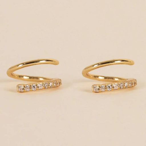 Pave Spiral Earring WOMEN - Accessories - Jewelry - Earrings JaxKelly   