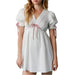 Poplin Lace Contrast Tie Dress WOMEN - Clothing - Dresses Peach Love California