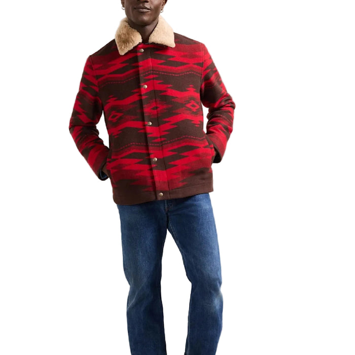 Pendleton Men's Silverton Shearling Collar Wool Coat MEN - Clothing - Outerwear - Jackets Pendleton