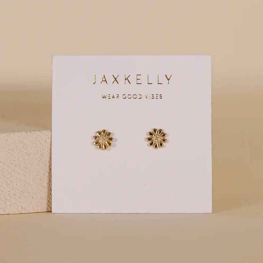Petite Daisy Stud 18k Gold Plated Earrings WOMEN - Accessories - Jewelry - Earrings JaxKelly   