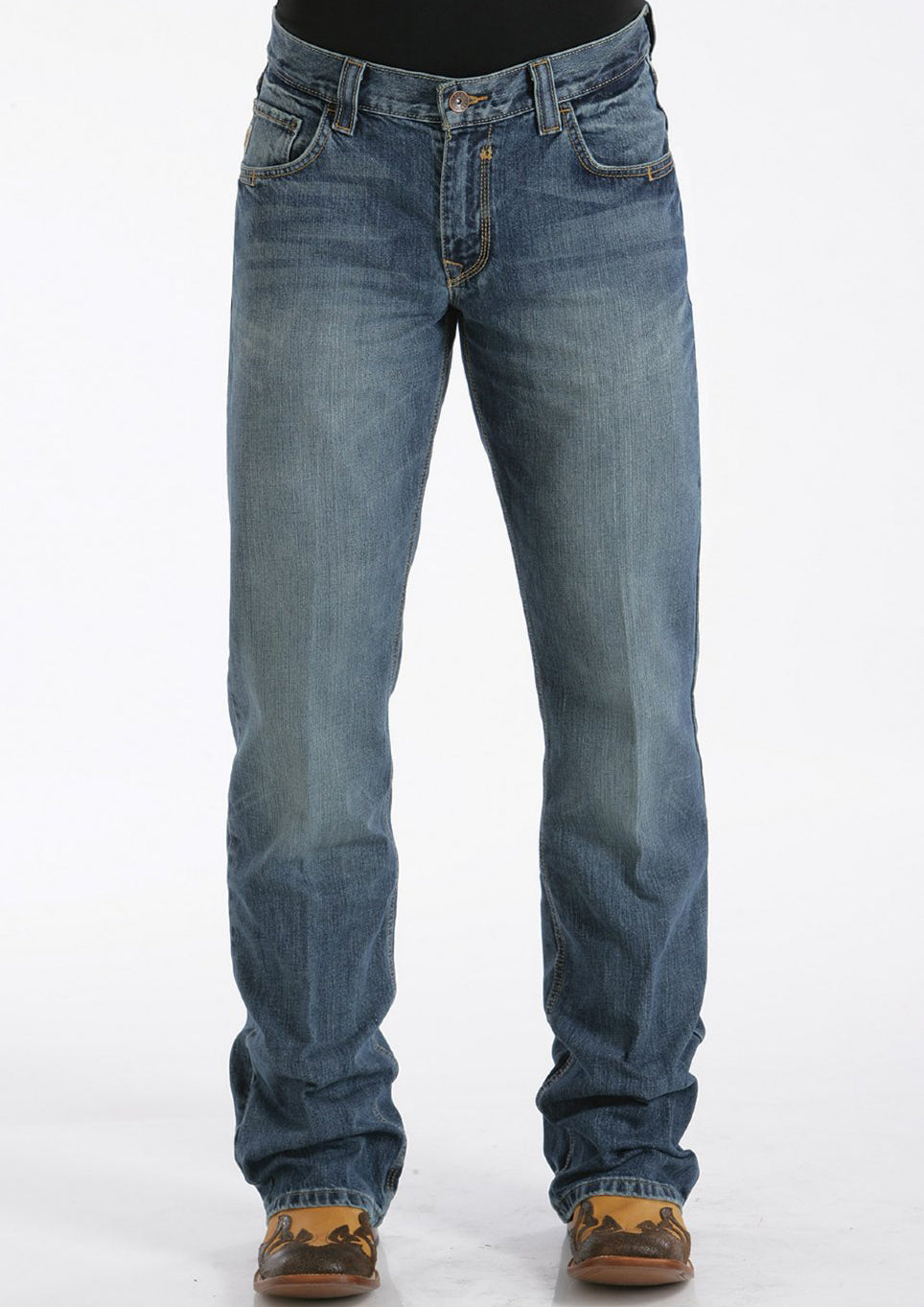 Cinch Men's Carter Relaxed Fit Jeans - Medium Denim Wash, 100% Cotton, Button Waist, Five-Pocket - View #11
