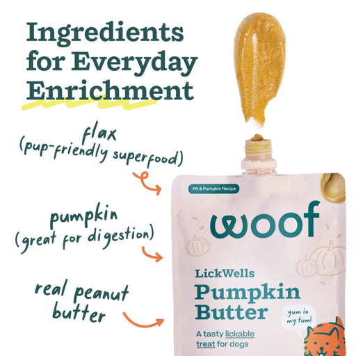 Woof Lickwell Pumpkin Butter Pets - Toys & Treats Woof