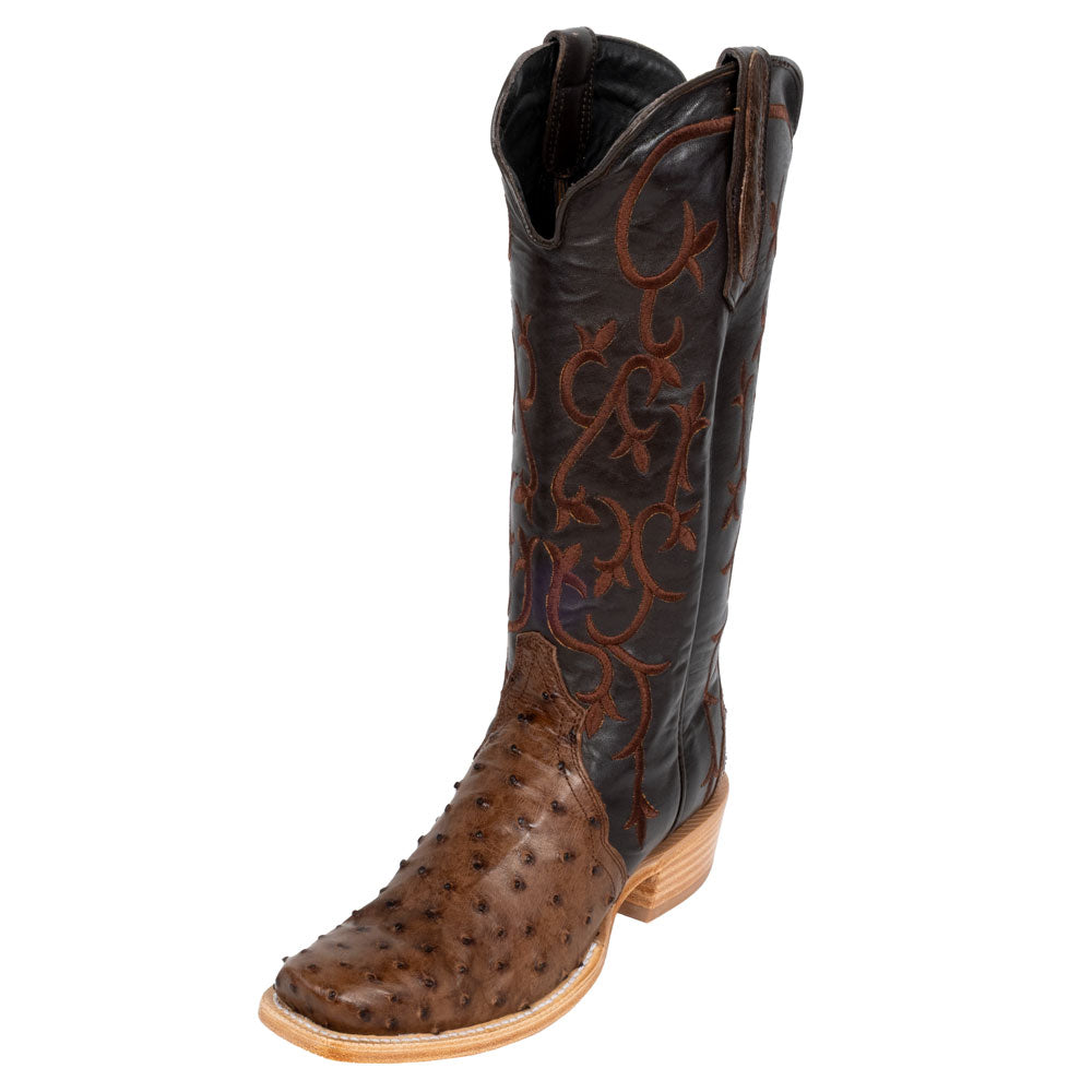 R. Watson Women's Kango Tobac Full Quill Ostrich Boot WOMEN - Footwear - Boots - Exotic Boots R Watson