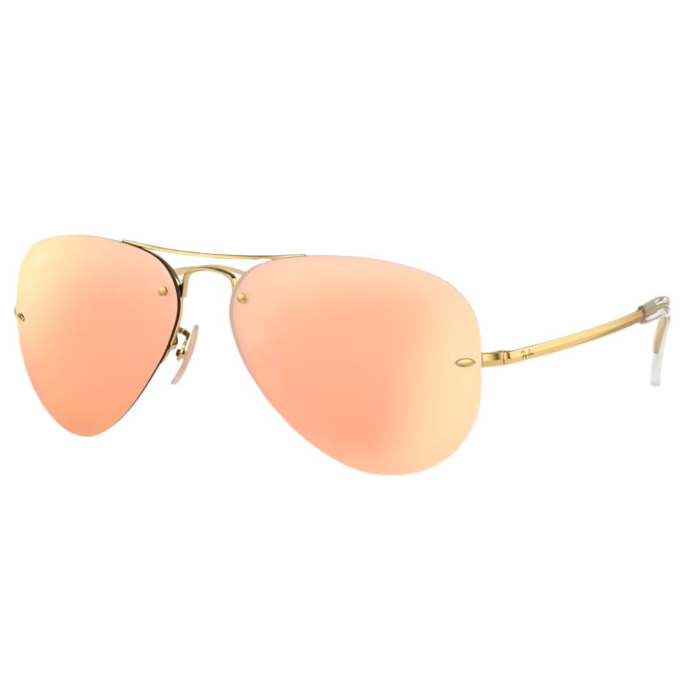 Ray-Ban Rose Mirrored sunglasses, RB3449 Ray-Ban 3449 Gold w/Brown, Pink Prescription Sunglasses - 50  main image 2