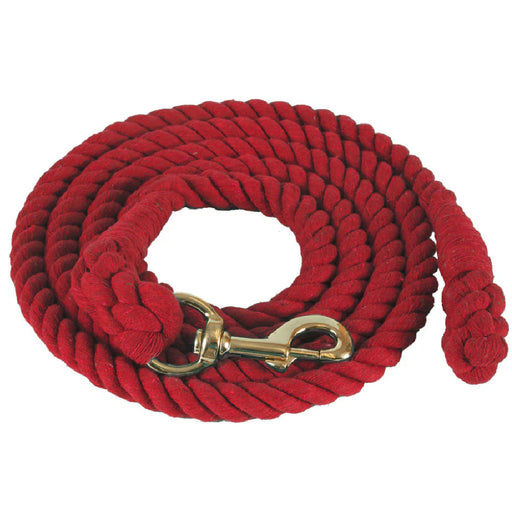 Cotton Lead Rope Tack - Halters & Leads Mustang Red