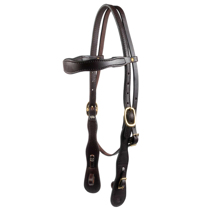 Teskey's Dark Oiled Cowboy Headstall Tack - Headstalls Teskey's