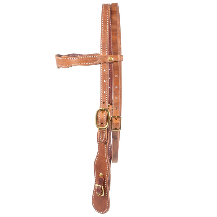 Teskey's Harness Leather Cowboy Headstall Tack - Headstalls Teskey's