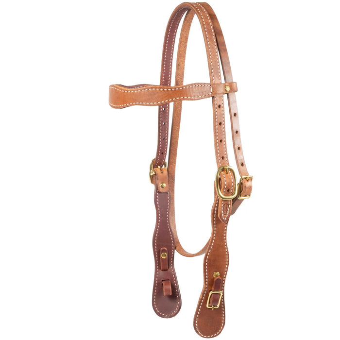 Teskey's Harness Leather Cowboy Headstall Tack - Headstalls Teskey's