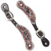 Teskey's Youth Cowhide Buckstitch Spur Straps Tack - Spur Straps Teskey's