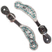 Teskey's Youth Cowhide Buckstitch Spur Straps Tack - Spur Straps Teskey's