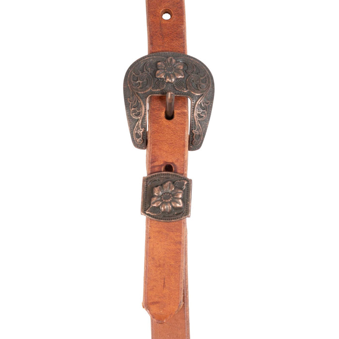 Teskey's Cowboy Harness Leather Slit Ear Headstall Tack - Headstalls Teskey's