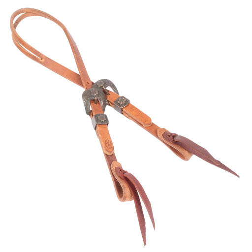 Teskey's Cowboy Harness Leather Slit Ear Headstall Tack - Headstalls Teskey's