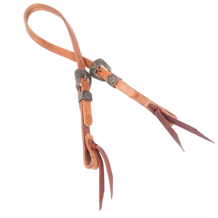 Teskey's Cowboy Harness Leather Slit Ear Headstall Tack - Headstalls Teskey's