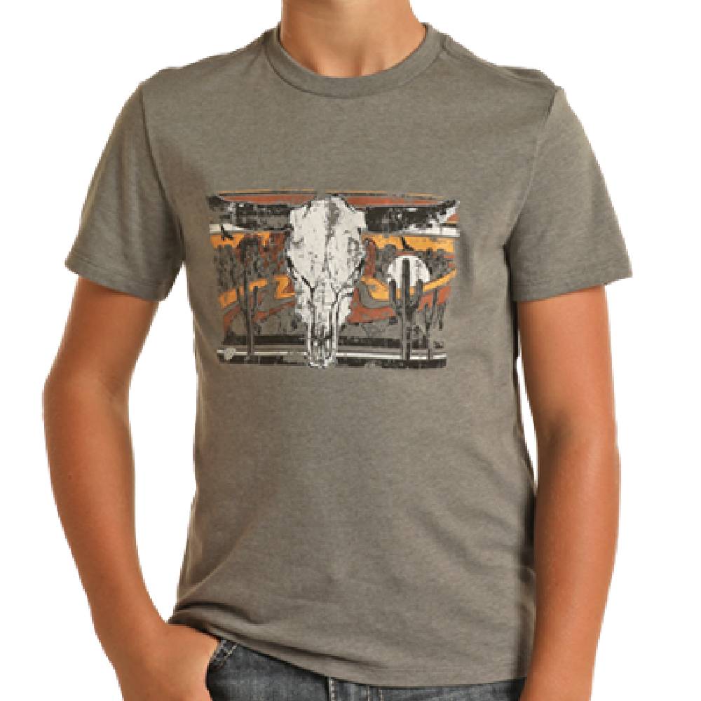 Rock & Roll Denim x Dale Brisby Boy's Skull Tee KIDS - Boys - Clothing - T-Shirts & Tank Tops Panhandle   