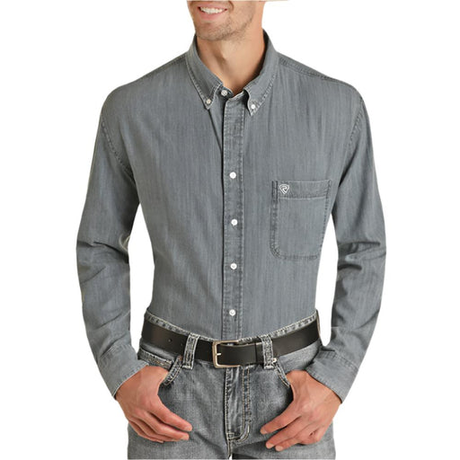 Rock & Roll Denim Men's Solid Twill Shirt MEN - Clothing - Shirts - Long Sleeve Panhandle