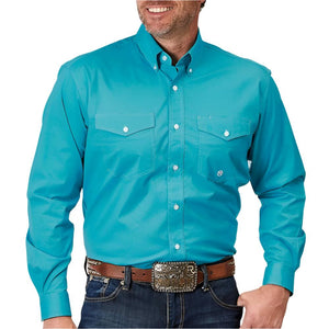 Roper Men's Solid Poplin Stretch Shirt MEN - Clothing - Shirts - Long Sleeve Roper Apparel & Footwear