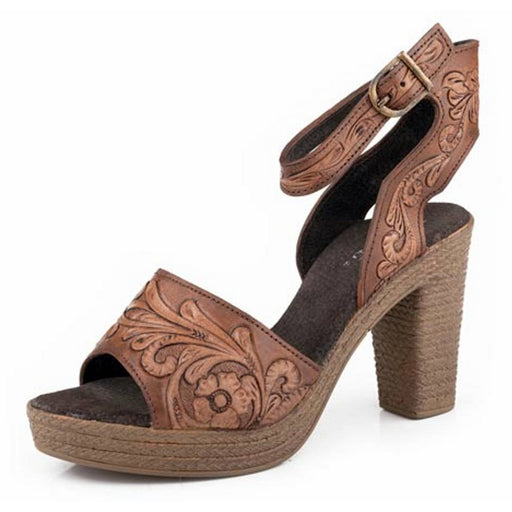 * Roper High Tide Tooled Leather Sandal - FINAL SALE WOMEN - Footwear - Heels & Wedges Roper Apparel & Footwear