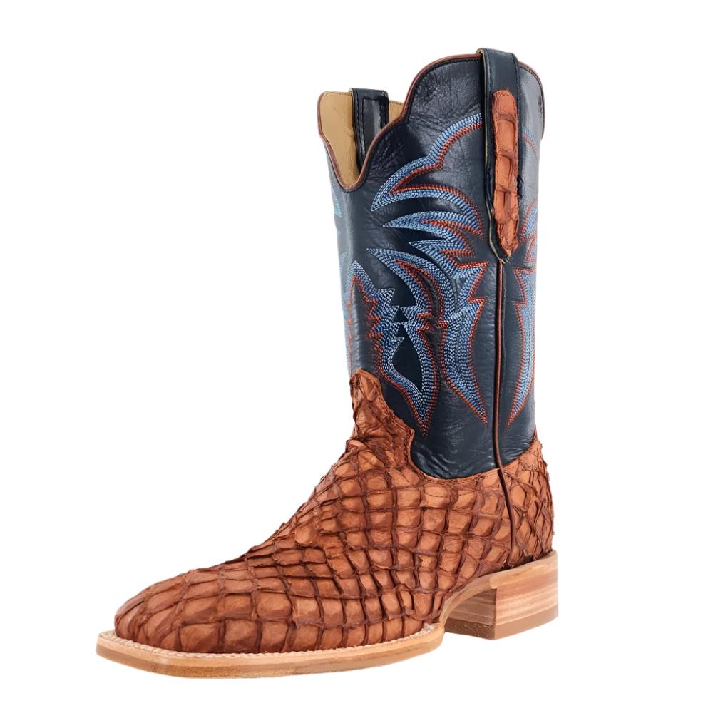 R. Watson Men s Matte Cognac Pirarucu Boot FINAL SALE Teskeys