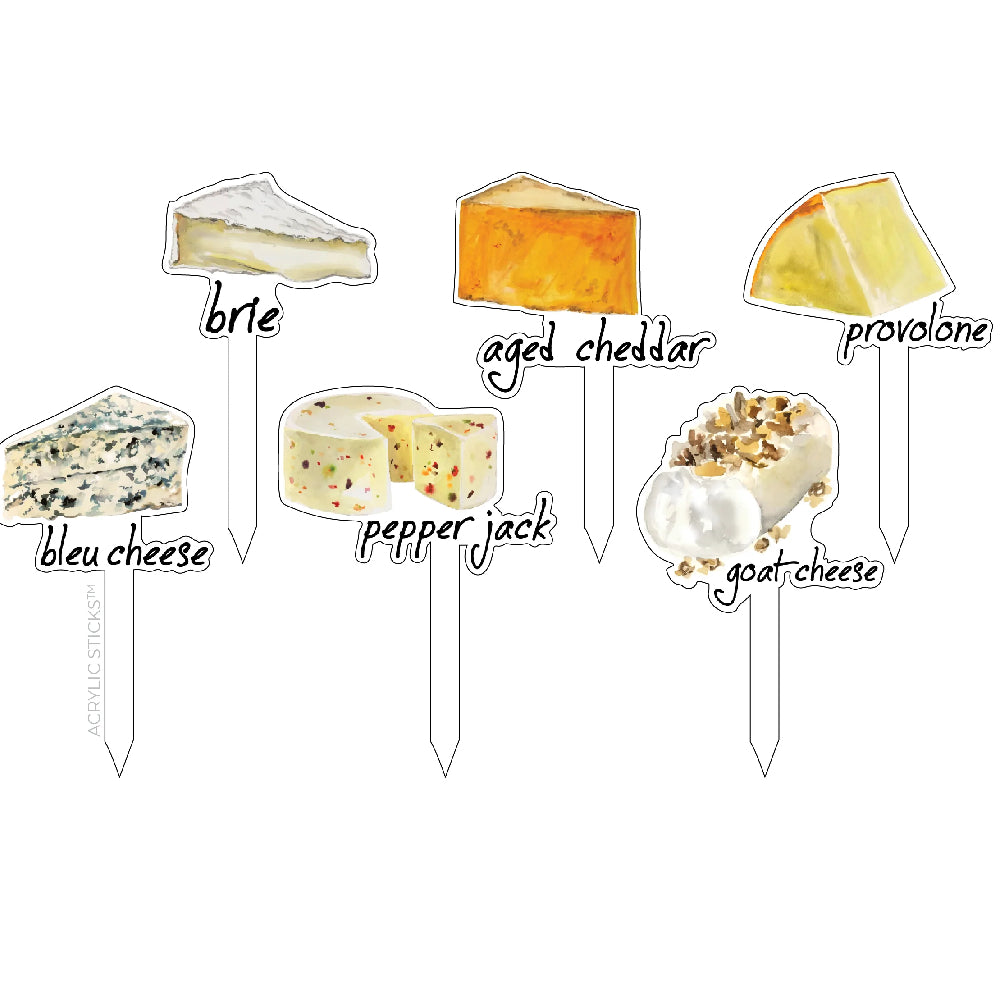 Say Cheese Fromage Acrylic Sticks - 6 pk HOME & GIFTS - Tabletop + Kitchen - Serveware & Utensils Acrylic Sticks   