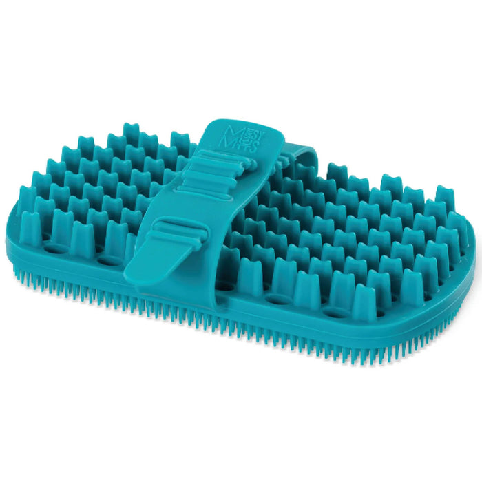 Silicone Dual Sided Grooming Brush with Hand Strap