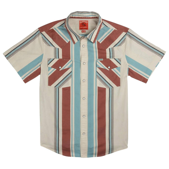 Sendero Men's The Wyatt Snap Shirt - Stagecoach Stripe MEN - Clothing - Shirts - Short Sleeve Sendero Provisions Co